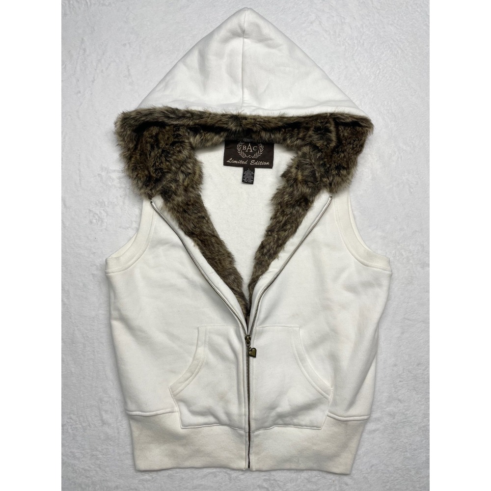 BAC Vest Faux Fur Lined Hat Large Extremely Soft Mackinaw Island Embroidered - Picture 3 of 8